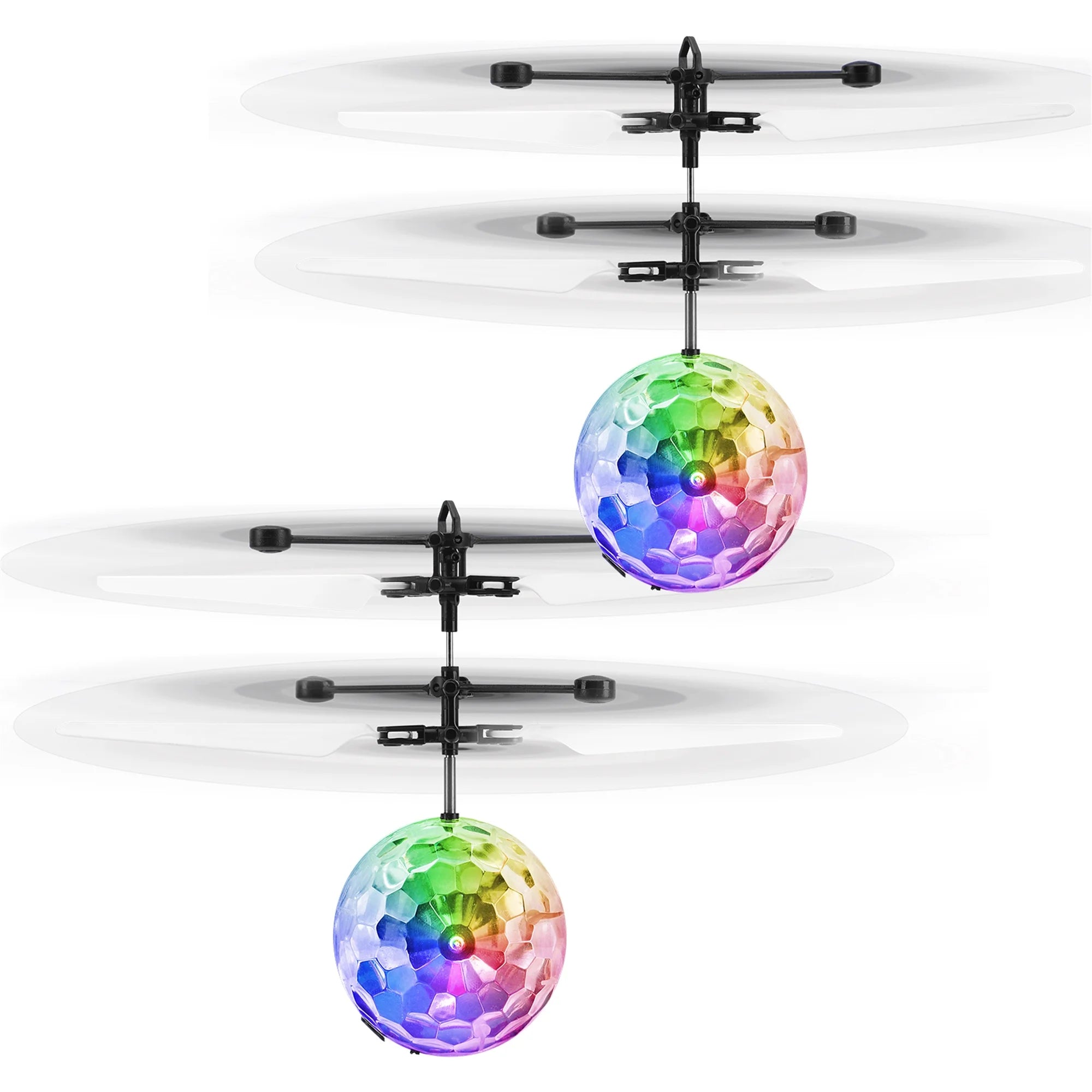 Rechargeable LED Hover Flying Ball Toys Gifts with Remote Controller for 3 4 5 6 7 8 9 10 Years Old Kids, 2 Pack